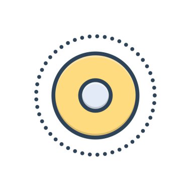 Nokta için renk illüstrasyon simgesi 