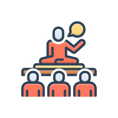 Söylenen renk illüstrasyon simgesi 