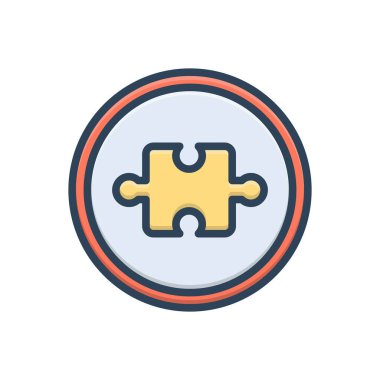 Uzantı için renk illüstrasyon simgesi 