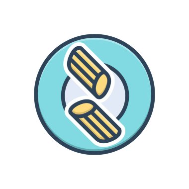 Penn için renk illüstrasyon simgesi 