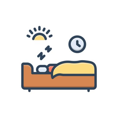 Uyku için renk resimleme simgesi 