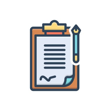 Açıklamalar için renk illüstrasyon simgesi 