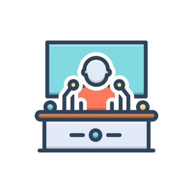 Duyurmak için renk illüstrasyon simgesi 