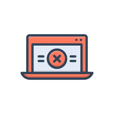 Reddedilmiş renk illüstrasyon simgesi 