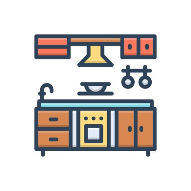 Mutfak için renk resimleme simgesi 