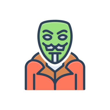 Anonim için renk resimleme simgesi