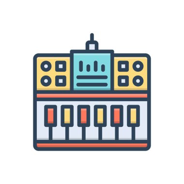 Midi için renk illüstrasyon simgesi 