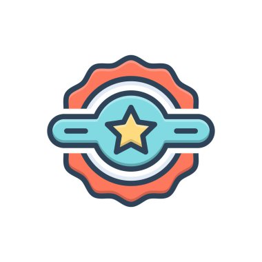 Garanti için renk illüstrasyon simgesi 