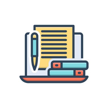 Hazırlık için renk illüstrasyon simgesi 