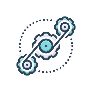 Bütünleşme için renk illüstrasyon simgesi 