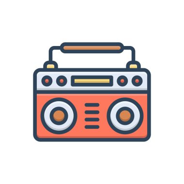 Taşınabilir için renk illüstrasyon simgesi 