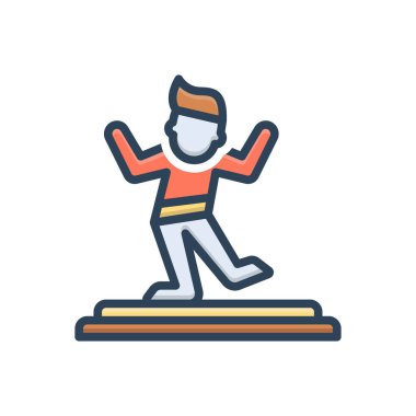 Eylem için renk illüstrasyon simgesi 