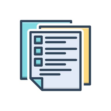 Kopyalar için renk illüstrasyon simgesi 