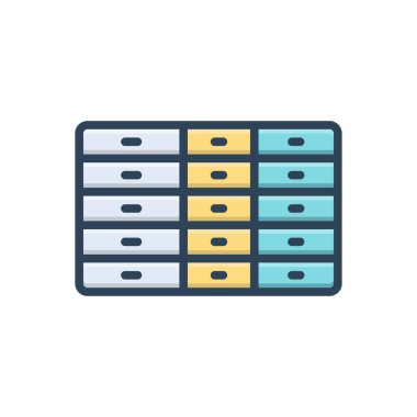 Birimler için renk illüstrasyon simgesi 