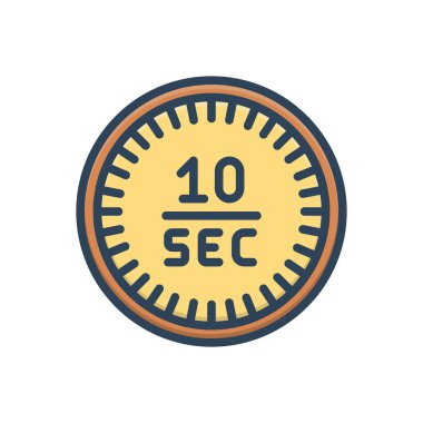 Saniyeler için renk resimleme simgesi 