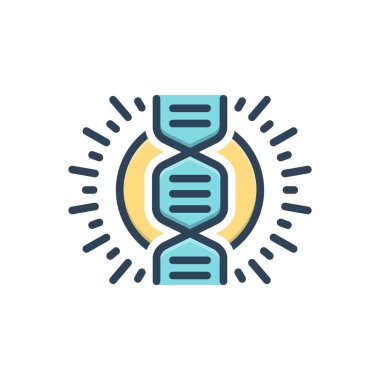 Genom için renk illüstrasyon simgesi 