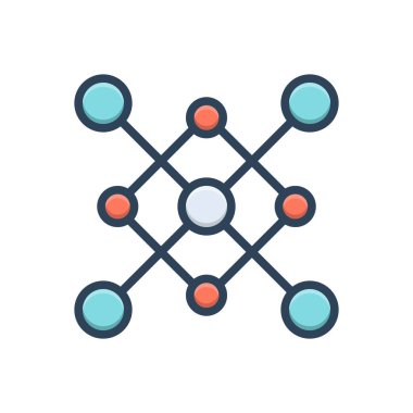 Düğümler için renk illüstrasyon simgesi 