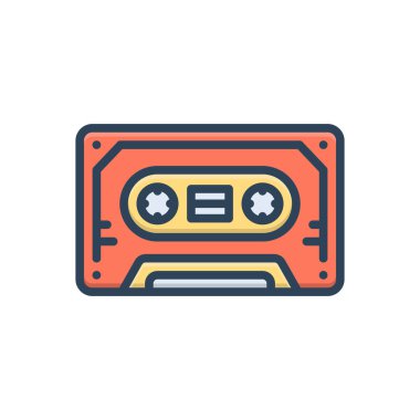 Disk için renk illüstrasyon simgesi 