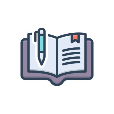 Konu için renk illüstrasyon simgesi 