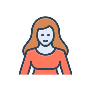 Sarışın için renk illüstrasyon simgesi 