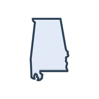 Alabama için renk illüstrasyon simgesi 