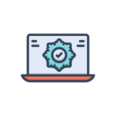 Tüm için renk illüstrasyon simgesi 