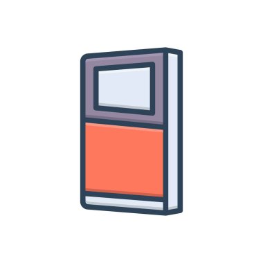 Karton kapaklar için renk illüstrasyon simgesi