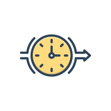 Geçici için renk illüstrasyon simgesi 