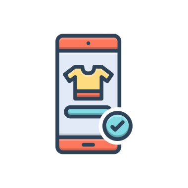 Satmak için renk illüstrasyon simgesi 