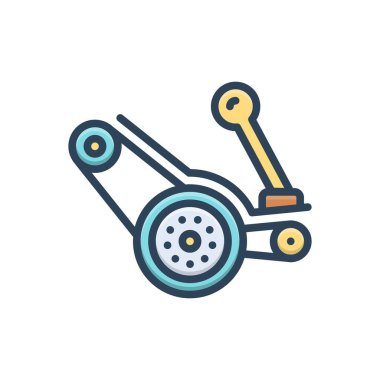 İletim için renk illüstrasyon simgesi 