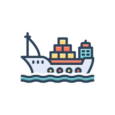 Taşıyıcılar için renk illüstrasyon simgesi