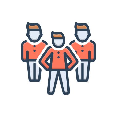 Öncü için renk illüstrasyon simgesi 