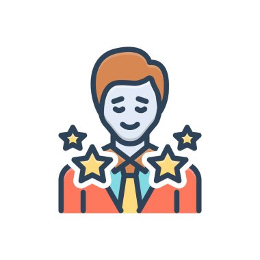 Deneyim için renk illüstrasyon simgesi