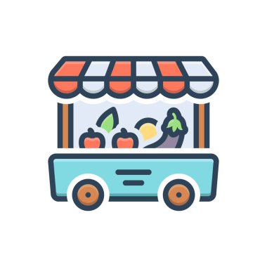 Üretilen renk illüstrasyon simgesi 