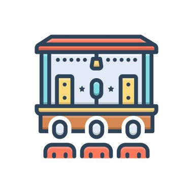 Göstermek için renk illüstrasyon simgesi