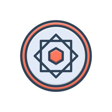 Astroloji için renk illüstrasyon simgesi 