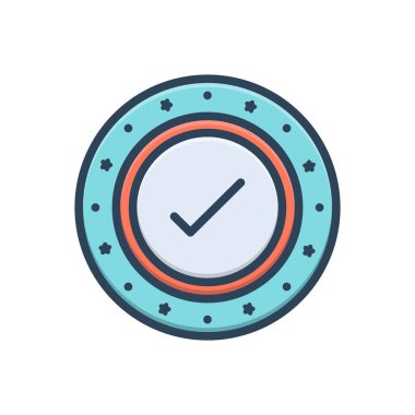 Kontrol için renk illüstrasyon simgesi 