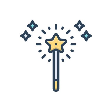 Etki için renk illüstrasyon simgesi 