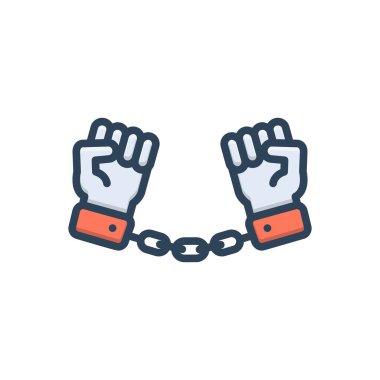 Bağlama için renk illüstrasyon simgesi 