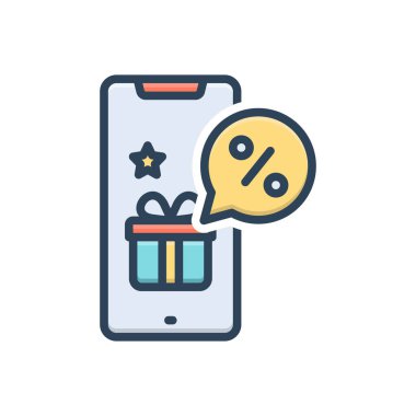 Sunumlar için renk illüstrasyon simgesi 