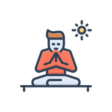 Olmak için renk illüstrasyon simgesi 