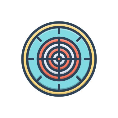 Diana için renk illüstrasyon simgesi 