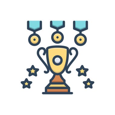 Onur için renk illüstrasyon simgesi