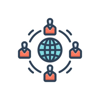 Her yer için renk illüstrasyon simgesi 