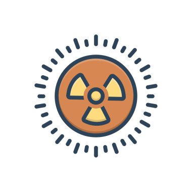 Nükleer için renk resimleme simgesi 