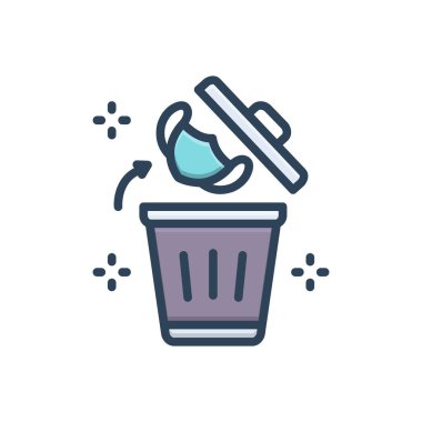 Kullanılan renk illüstrasyon simgesi 