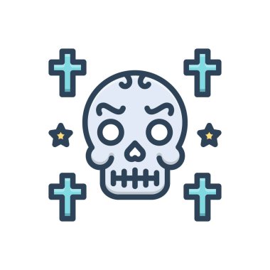 Gotik için renk illüstrasyon simgesi 