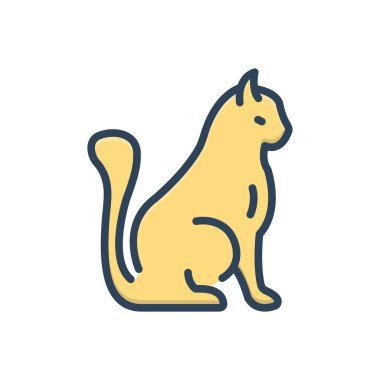 Color illustration icon for pussy 