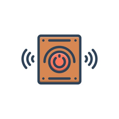 Ses için renk illüstrasyon simgesi 