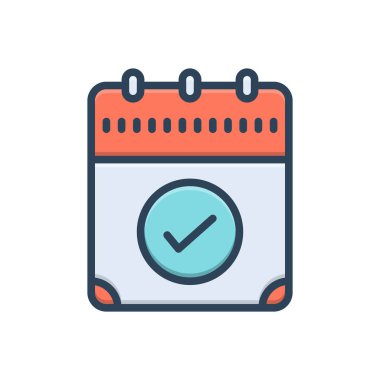 Bugün için renk illüstrasyon simgesi 